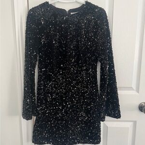 H&M Black Sequence Party Dress